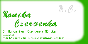 monika cservenka business card