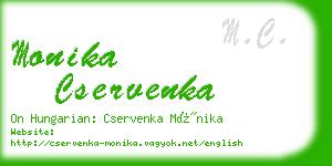 monika cservenka business card